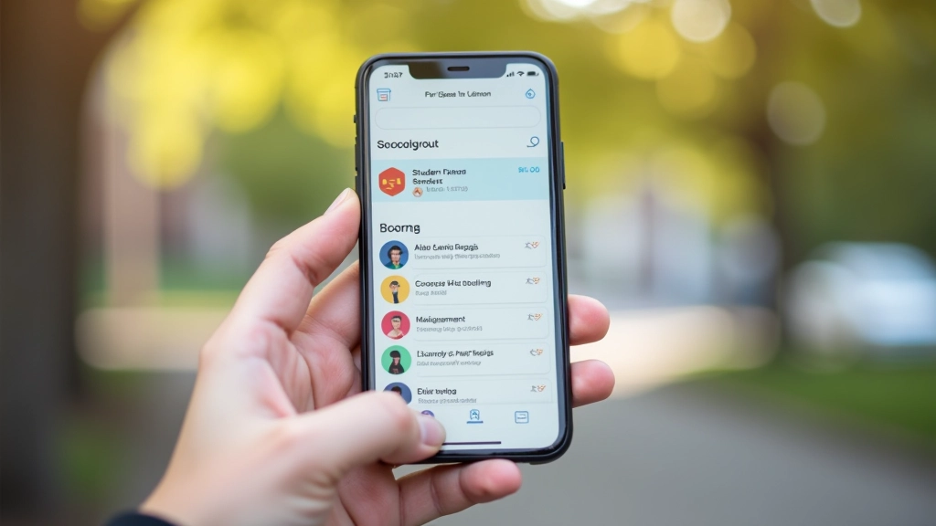 Schoology mobilioji aplikacija, rodanti mokinių sraitymo lentą su pranešimais, užduotimis ir komentarais nuo klasės draugų